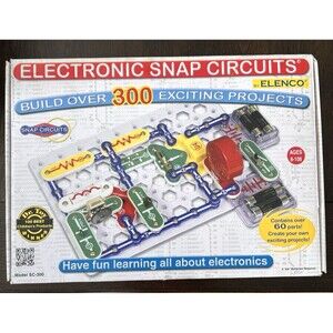Elenco Snap Circuits Classic SC300 Electronics Kit Sc-300 60 Parts 300 STEM